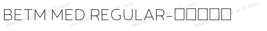 BETM MED REGULAR字体转换